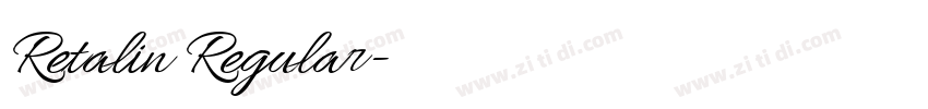 Retalin Regular字体转换